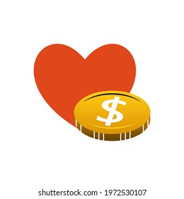 Illustration Vector Graphic of Love Your Finance Logo. Perfect to use for Technology Company