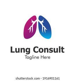 Illustration Vector Graphic of Lung Consult Logo. Perfect to use for Lung Care Company