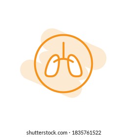 Illustration Vektorgrafik der Lungensymbol-Vorlage
