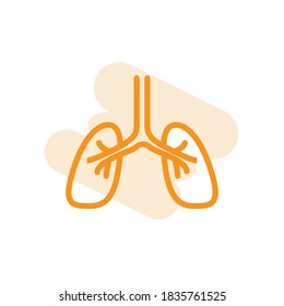 Illustration Vector graphic of lungs icon template