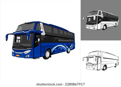 illustration vector graphic of luxury bus