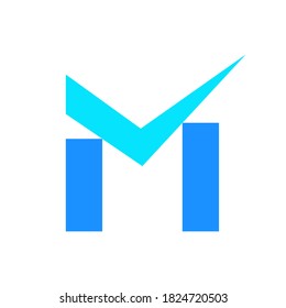 illustration vector graphic of M check logo or icon