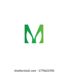 Illustration Vector Graphic of M Letter Leaf. Perfect to use for Nature Company