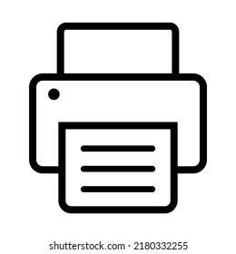 Ilustración Vector Gráfico de impresión de máquina, impresora, icono de impresión