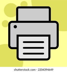 Illustration Vector Graphic of machine printing icon.