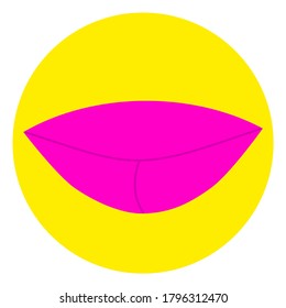 Gráfico vectorial de ilustración de labios magenta