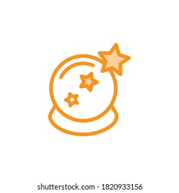 Illustration Vector graphic of magic ball icon. Fit for magician, fortune, prediction etc.