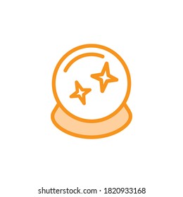 Illustration Vector graphic of magic ball icon. Fit for magician, fortune, prediction etc.