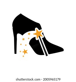 Ilustración Gráfica vectorial del logotipo Magic High Heels. Perfecto para la empresa de moda