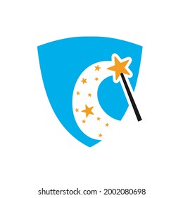 Illustration Vector Graphic of Magic Shield. Perfect to use for Technology Company