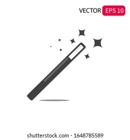 Illustration vector graphic of Magic wand with stars flat sign design. Magic wand vector icon vector eps 10