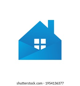 Gráfico vectorial de ilustración del logotipo de Mail House. Perfecto para la compañía tecnológica