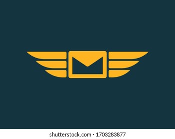 Ilustración vectorial gráfico del diseño del logotipo de correo 