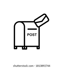 Illustration Vector graphic of mailbox icon. Fit for address, contact, postal etc.