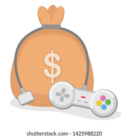 Illustration Vector Graphic Of Make Money Playing Game