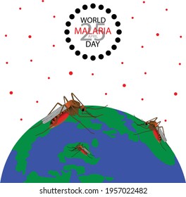 illustration vector graphic of  malaria world day or stop malaria