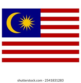 Illustration vector graphic of the Malaysian flag
