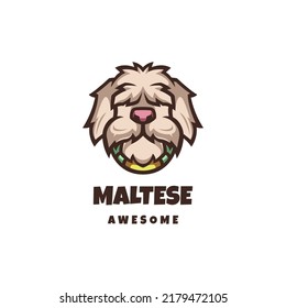 Illustration vector graphic of Maltese, good for logo design