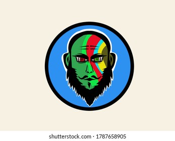 Illustration Vector Graphic Of Man Character Good For Tshirt,logo Or Etc