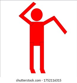 gráfico vectorial de ilustración de posición humana