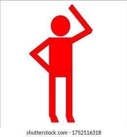 gráfico vectorial de ilustración de posición humana