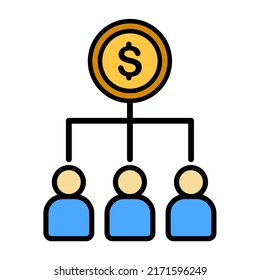 Illustration Vector Graphic of Management, strategy, tearwork Icon
