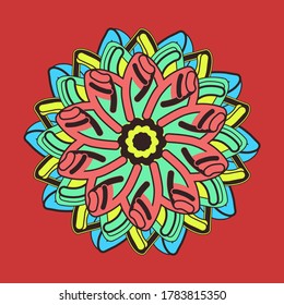 Illustration vector graphic of Mandala art