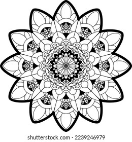 Illustration Vector Graphic Of Mandala Art Flower Part Three