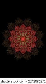 Illustration Vector Graphic Of Mandala Art Flower Flame