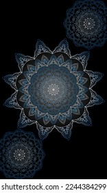 Illustration Vector Graphic Of Mandala Art Outline Gradient Flower Henna