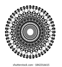 illustration vector graphic of mandala with circle, rectangular, squares shape