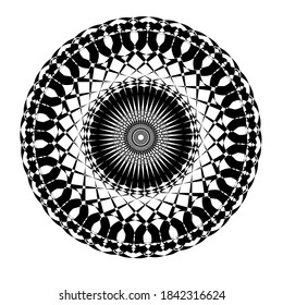 ilustración vector gráfico de mandala con forma circular, rectangular, cuadrada