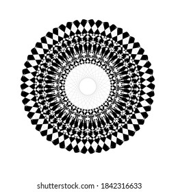 illustration vector graphic of mandala with circle, rectangular, squares shape