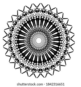 illustration vector graphic of mandala with circle, rectangular, squares shape