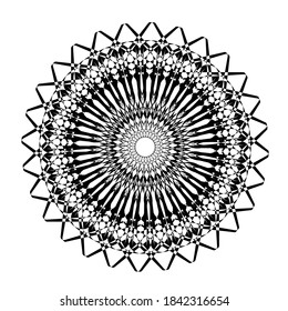 illustration vector graphic of mandala with circle, rectangular, squares shape