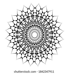 illustration vector graphic of mandala with circle, rectangular and  square shape