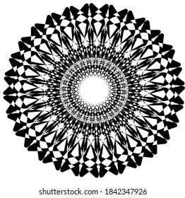 illustration vector graphic of mandala with circle, rectangular and  square shape
