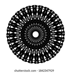 Vektorgrafik der Mandala mit Kreis, rechteckiger und quadratischer Form
