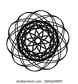 illustration vector graphic of mandala with circle, rectangular and square shape