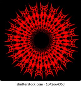 illustration vector graphic of mandala with circle, rectangular and square shape