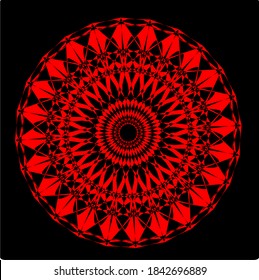 illustration vector graphic of mandala with circle, rectangular and square shape