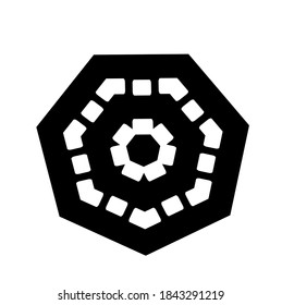 Vektorgrafik der Mandala mit Kreis, rechteckiger, quadratischer Form