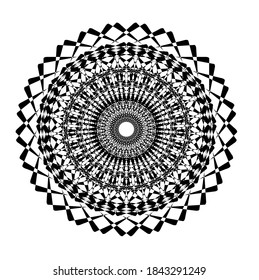 illustration vector graphic of mandala with circle, rectangular, square shape