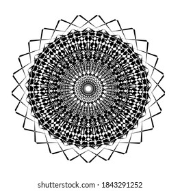 illustration vector graphic of mandala with circle, rectangular, square shape