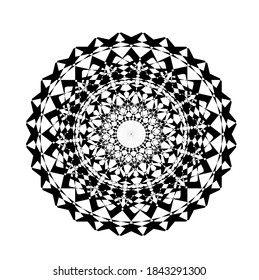 illustration vector graphic of mandala with circle, rectangular, square shape