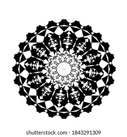 illustration vector graphic of mandala with circle, rectangular, square shape