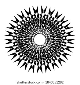 illustration vector graphic of mandala with circle, rectangular and square shape