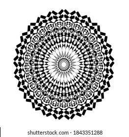 illustration vector graphic of mandala with circle, rectangular and square shape
