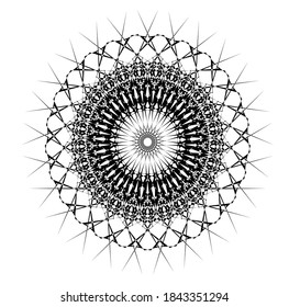 illustration vector graphic of mandala with circle, rectangular and square shape