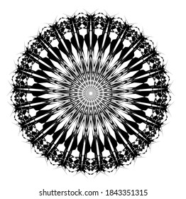illustration vector graphic of mandala with circle, rectangular and square shape